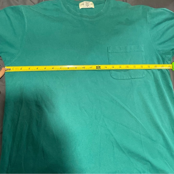Vintage 90s Eddie Bauer T-Shirt Mens Medium Blank Cotton Classic Turquoise Blue - Picture 6 of 7